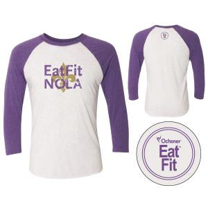 Eat Fit NOLA Unisex 3/4 Sleeve